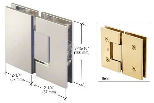 Glass to Glass Shower Door Hinge 180°: Vienna 580 5° Pre-Set, Polished Nickel – CRL V1E580PN, photo 2