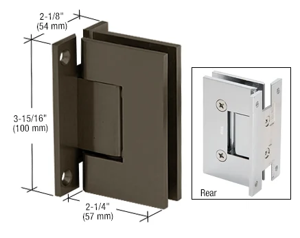 Shower Door Hinge: Vienna 037 Wall Mount, H Back Plate, Oil Rubbed Bronze – CRL V1EH0370RB, photo 2