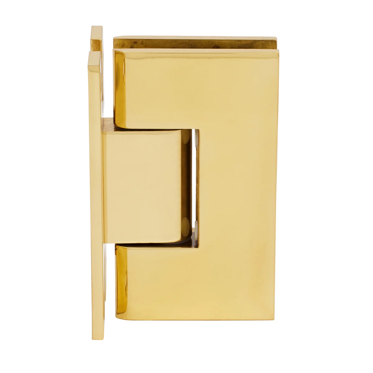 Shower Door Hinge: Vienna 037 Wall Mount, H Back Plate, Polished Brass – CRL V1EH037BR