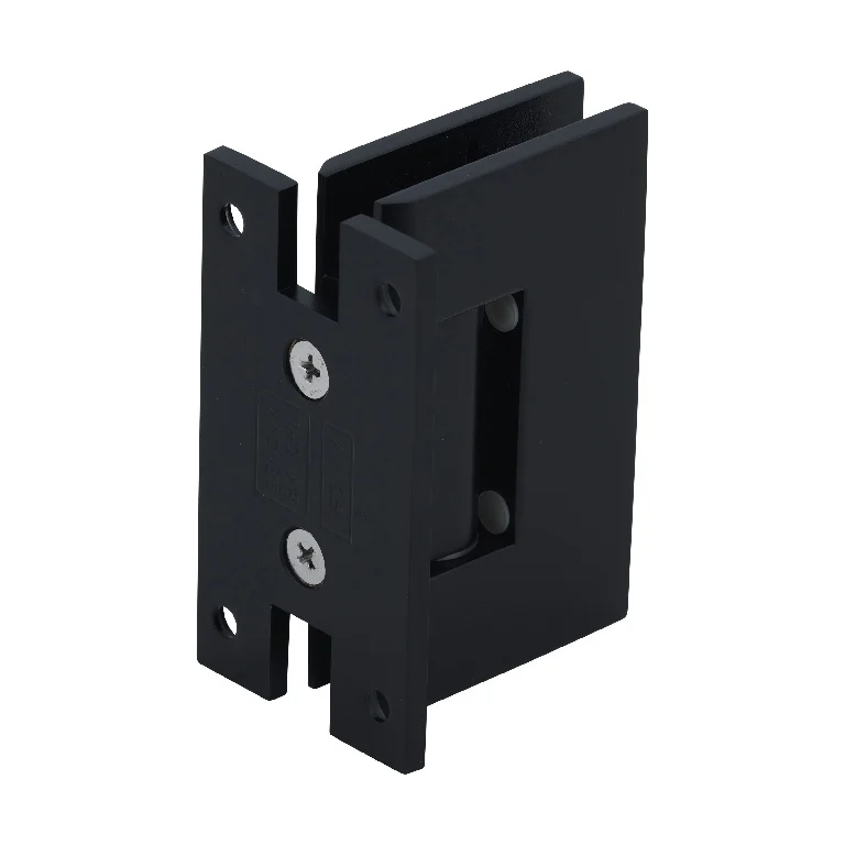 Shower Door Hinge: Vienna 037 Wall Mount, H Back Plate, Matte Black – CRL V1EH037MBL, photo 3