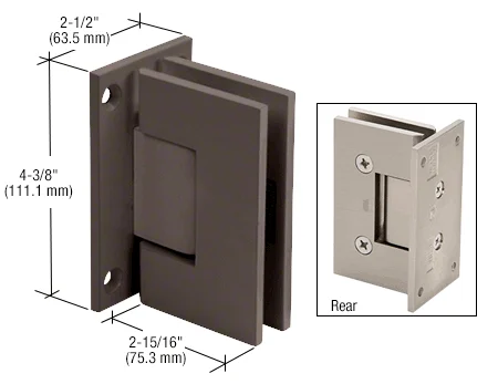 Shower Door Hinge: Victoria 037 Wall Mount, Full Back Plate, Oil Rubbed Bronze – CRL VCT0370RB, photo 2