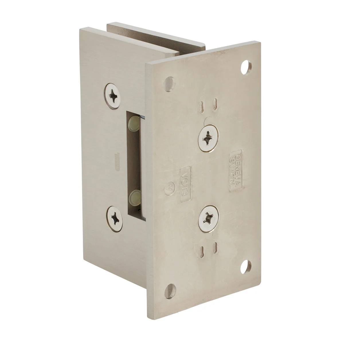 Shower Door Hinge: Victoria 037 Wall Mount, Full Back Plate, Brushed Nickel – CRL VCT037BN, photo 3