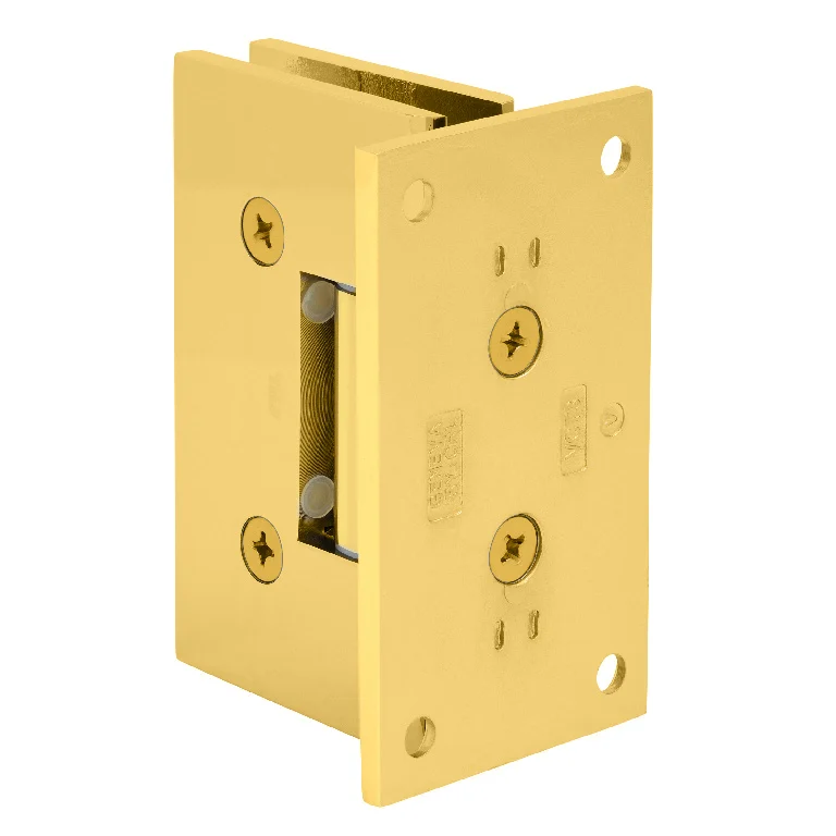 Shower Door Hinge: Victoria 037 Wall Mount, Full Back Plate, Polished Brass – CRL VCT037BR, photo 3