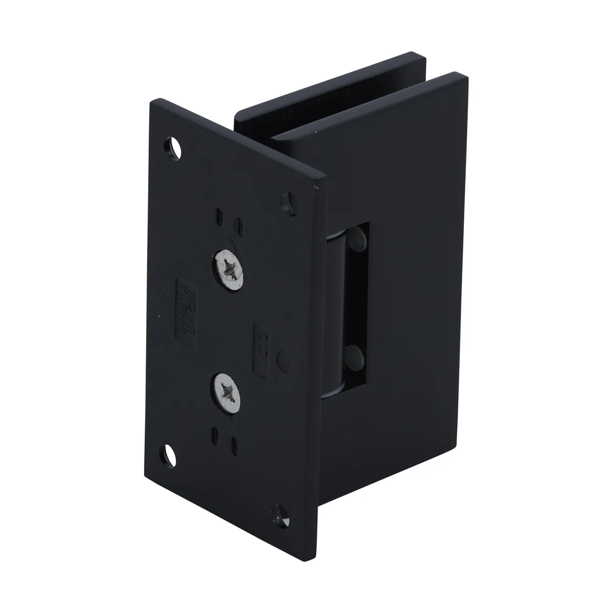 Shower Door Hinge: Victoria 037 Wall Mount, Full Back Plate, Matte Black – CRL VCT037MBL, photo 3
