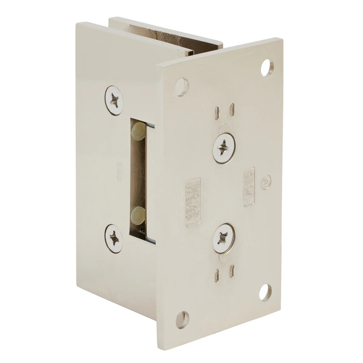 Shower Door Hinge: Victoria 037 Wall Mount, Full Back Plate, Polished Nickel – CRL VCT037PN, photo 3