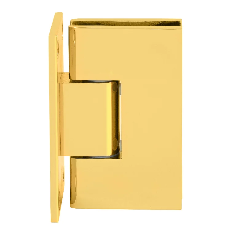 Shower Door Hinge: Victoria 037 Wall Mount, Full Back Plate, Unlacquered Brass – CRL VCT037ULBR