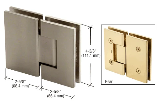 Glass to Glass Shower Door Hinge 180°: Victoria 180, Brushed Nickel – CRL VCT180BN, photo 2