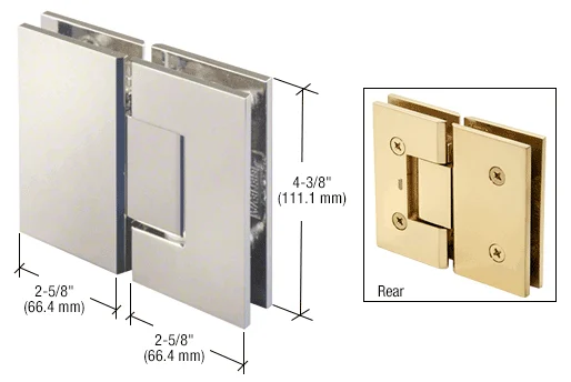 Glass to Glass Shower Door Hinge 180°: Victoria 180, Polished Nickel – CRL VCT180PN, photo 2