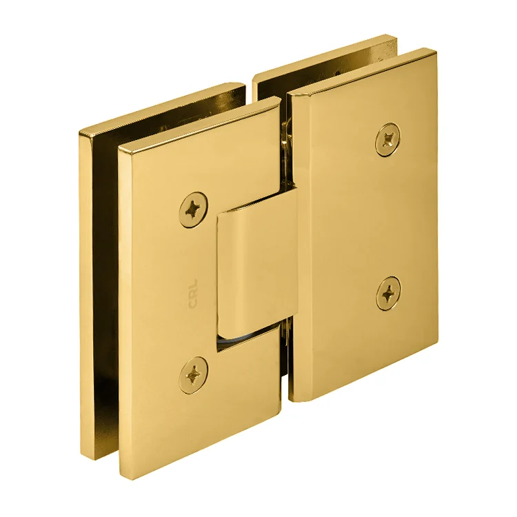 Glass to Glass Shower Door Hinge 180°: Victoria 180, Unlacquered Brass – CRL VCT180ULBR, photo 3