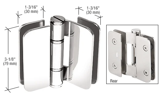 Glass to Glass Shower Door Hinge 180°: Zurich 01 Inswing Bi-Fold, Polished Stainless Steel – CRL ZUR01PS
