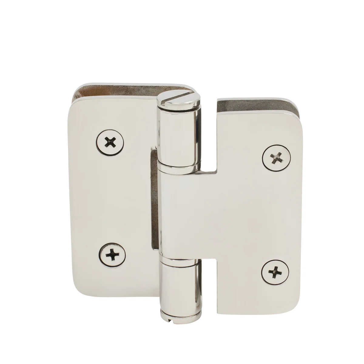 Glass to Glass Shower Door Hinge 180°: Zurich 02 Outswing Bi-Fold, Polished Stainless Steel – CRL ZUR02PS, photo 2