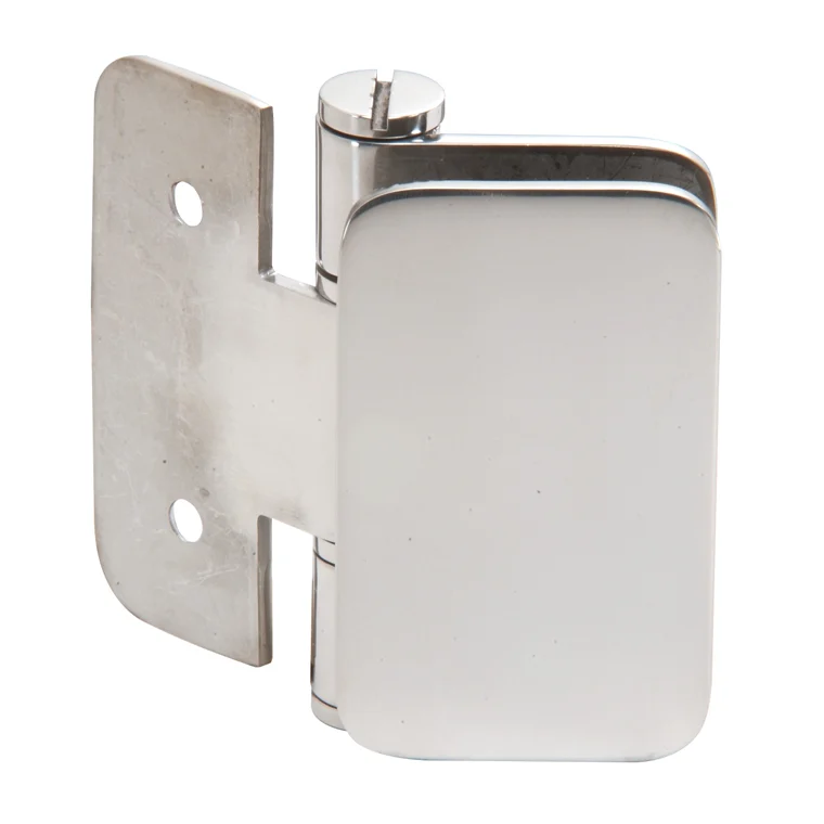 Shower Door Hinge: Zurich 03 Inswing Wall Mount, Offset Back Plate, Polished Stainless Steel – CRL ZUR03PS, photo 2