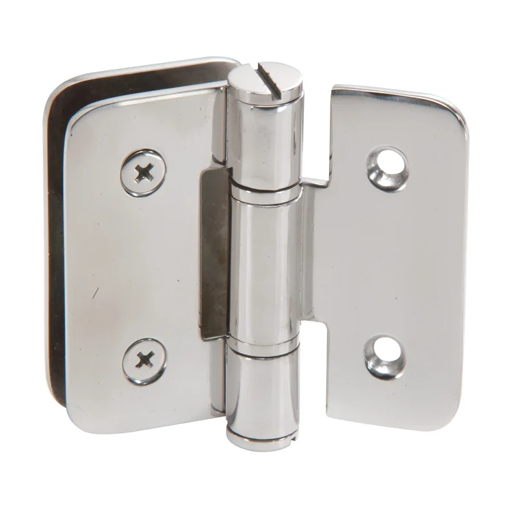 Shower Door Hinge: Zurich 03 Inswing Wall Mount, Offset Back Plate, Polished Stainless Steel – CRL ZUR03PS, photo 3