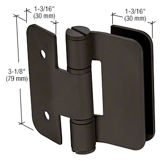 Shower Door Hinge: Zurich 05 Outswing Wall Mount, Offset Back Plate, Oil Rubbed Bronze – CRL ZUR050RB, photo 2