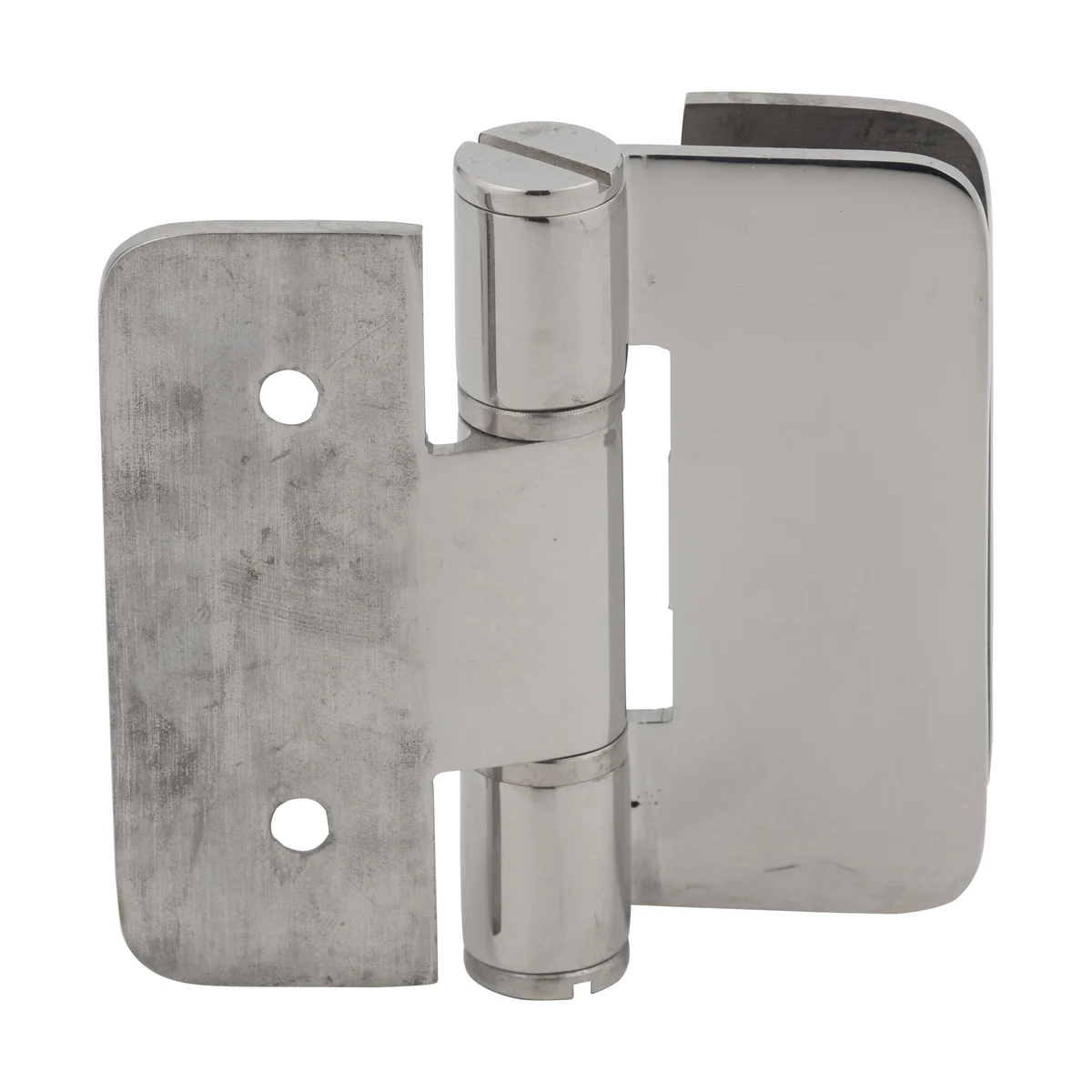 Shower Door Hinge: Zurich 05 Outswing Wall Mount, Offset Back Plate, Polished Stainless Steel – CRL ZUR05PS