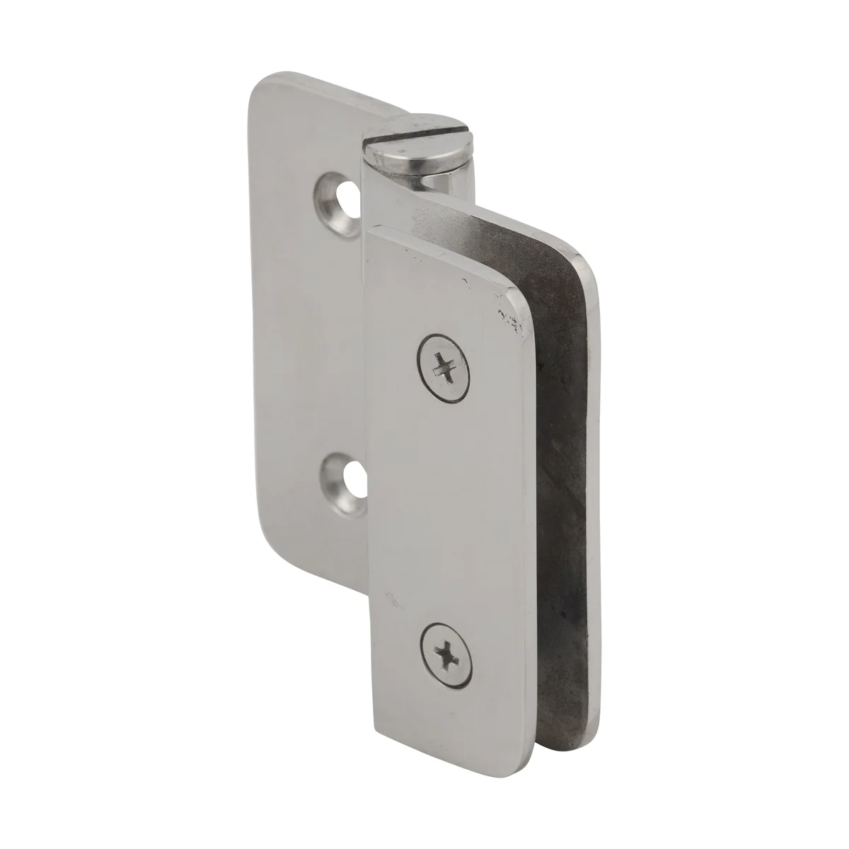 Shower Door Hinge: Zurich 05 Outswing Wall Mount, Offset Back Plate, Polished Stainless Steel – CRL ZUR05PS, photo 3
