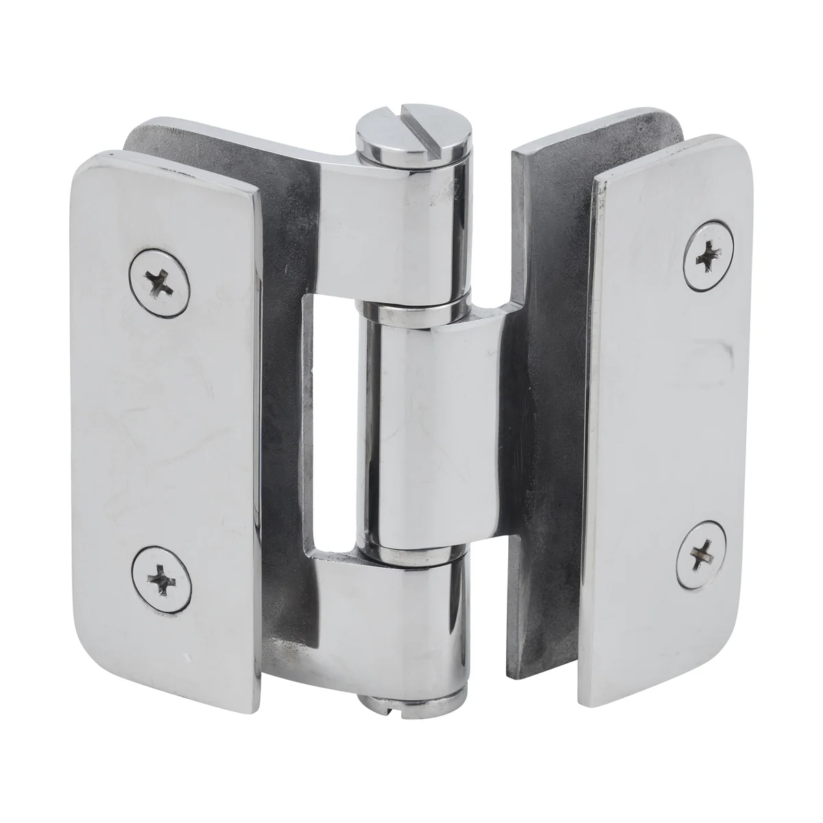 Glass to Glass Shower Door Hinge 180°: Zurich 07 Inline Outswing, Polished Stainless Steel – CRL ZUR07PS, photo 3