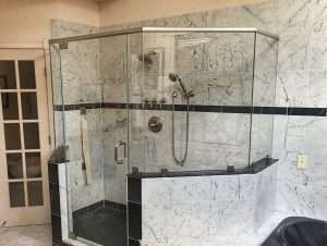 custom semi foamless glass shower enclosure
