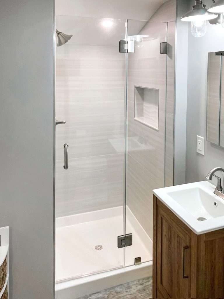 custom frameless glass shower enclosure